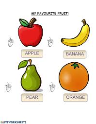 My favorite fruit is mango.it is yellow in colour. My Favourite Fruit Worksheet