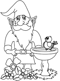 David gnomo e moglie da colorare. Gnomes Coloring Pages Download And Print Gnomes Coloring Pages