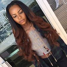 Black And Brown Ombre Sew In Pin On Colored Virgin Hair