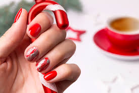 The kids look so sweet! 45 Festive Christmas Nail Art Ideas Easy Designs For Holiday Nails