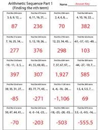 Arithmetic Sequence Worksheet Finding The Nth Term Arithmetic Sequences Geometric Sequences Arithmetic