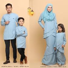 Custom made bermaksud anda boleh pilih pattern design & pilihan warna ikut taste anda sen. 25 Trend Terbaru Baju Raya Sedondon Baby Blue Lamaz Morradean