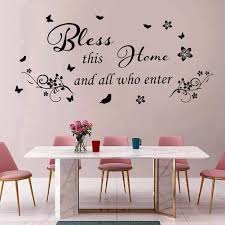 See more ideas about kitchen wall quotes, wall stickers, wall quotes decals. Buy Wall Stickers For Living Room Wall Decor Kitchen Quote Bless This Home And All Who Enter Kitchen Vinyl Wall Quote Art Dining Room Entryway And Bedroom Wall Decal Home Casadecor Online