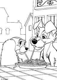 Lady And Tramp Eating Spaghetti Coloring Page Coloring Books Disney Coloring Sheets Disney Coloring Pages