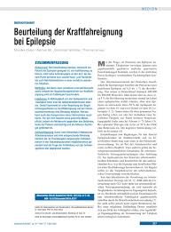 Der inhalt eines qualifizierten arbeitszeugnisses. Beurteilung Der Kraftfahreignung Bei Epilepsie
