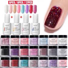 Buy 6 8 12 Pcs Dipping Powder Kit Set Nail Art French Nail Art Nail Glitter Polish Gel Effect Valentine At Affordable Prices Free Shipping Real Reviews With Photos Joom