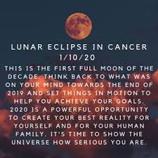 Cancer is a water sign, and so, pertains to the emotional, psychological and spiritual dimensions of life.your empathy for others is likely to be strong, and you will have an intuitive ability to sense what others need. Full Moon Lunar Eclipse In Cancer January 10 2020 By Time Personified A Podcast On Anchor