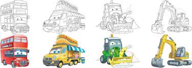 The kids will love these fun santa coloring pages. Coloring Pages London Bus Food Truck Tractors Cartoon Clipart Set For Activity Coloring Book T Shirt Print Icon Logo Label Patch Or Sticker Vector Illustration Royalty Free Cliparts Vectors And Stock Illustration