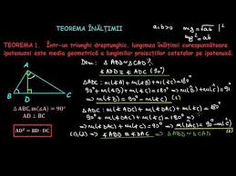 ••• punctele a,b,c apartin unui cerc cu raza 18 cm.calculati lungimea coardei ac,daca masura unghiului abc este de 30 grade? Teorema InÄƒlÅ£imii Teorie Lectii Virtuale Ro Youtube