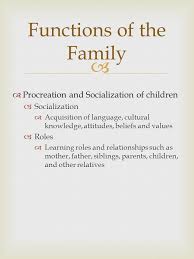 Family Marriage Functions Of The Family Regulation Of Sexual Activity Procreation And Socialization Of Children Economic Support Emotional Ppt Download