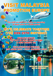 Birthday promotion with mr coconut: Visit Malaysia Promotion For European Dxn Members