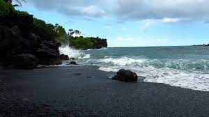 The black sand beaches in hawaii are comprised of black rock and sand which can form in two ways. Wai Anapanapa Black Sand Beach On The Road To Hana Maui Hawaii Hawaii Beaches Black Sand Beach Black Sand