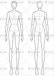 Female Fashion Croquis Template Update Ilustrasi Model Pakaian Gambar Proporsi Tubuh Desain Ilustrasi
