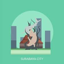 Surabaya City Conceptual Illustration Design Illustration Design Conceptual Illustration Graphic Design Background Templates