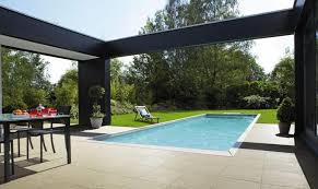 Dalles pierre reconstituée, béton ou terre cuite. Autour De Ma Piscine Visite Deco