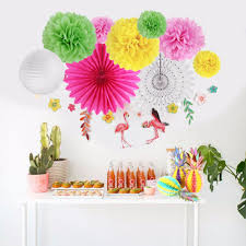 See more ideas about tropical party, party themes, luau party. Hawaiian Flamingo Birthday Theme Party Decoration Pineapple Honeycomb Ball Arrangement Flag Paper Fan Flower Party Supplies Buy At The Price Of 8 00 In Aliexpress Com Imall Com