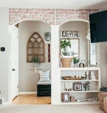 Is this not the most beautiful accent wall you have ever seen ? Diy Faux Brick Arches Hometalk