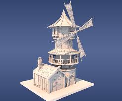 Windmill Games 3d Model Windmill 3d Model Model
