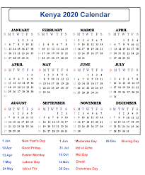 This page contains a national calendar of all 2020 public holidays for malaysia. Blank Kenya 2020 Printable Calendar With Public Holidays