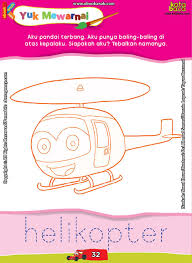 Super Membaca Menulis Berhitungtransportasi Mewarnai Helikopter Ebook Anak