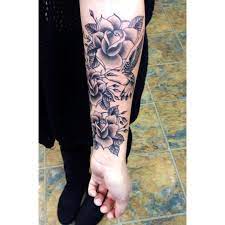 Tattoo Forearm Rose Hummingbird Tattoos Flower Tattoos Forearm Tattoos