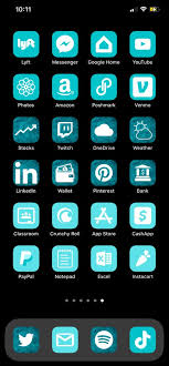 # search for blue icons: Iphone Ios 14 App Icons Turquoise Themed Aesthetic Etsy App Icon Iphone Wallpaper App App Icon Design