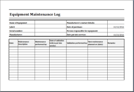 20 Editable Log Spreadsheet Templates For Excel Schedule Template Maintenance Checklist Computer Maintenance
