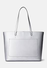 Lauren Ralph Lauren CROSSHATCH LEATHER LARGE KARLY TOTE