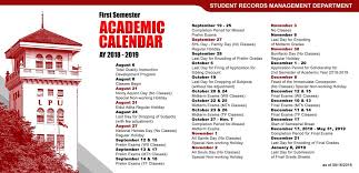 Lpu Updates On Twitter Revised Academic Calendar For First Semester Ay 2018 2019