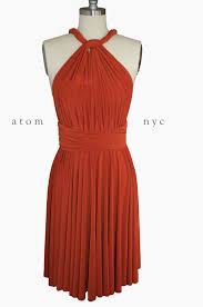 Rust Burnt Orange Short Infinity Dress Convertible Formal Multiway Wrap Dress Bridesmaid Dress Toga Dress Cocktail Dress Evening Dress With Images Burnt Orange Bridesmaid Dresses Orange Cocktail Dresses