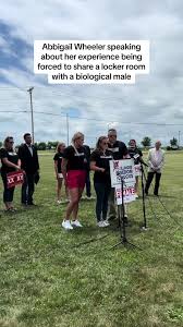 🚨Keep women’s spaces female🚨 Abbigail Wheeler shared her story & was  joined by hundreds of supporters who believe in science & common sense.  #fyp #abbigailwheeler #YMCA #standwithwomen