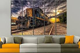 Train Canvas Print Locomotive Decor Train Photo Art Train Home Etsy Canvas Prints Canvas Artwork Train Nursery Decor
