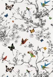 Schumacher Birds And Butterflies Wallpaper Canada Daily Design Delight Bring Spring Inside With These 5 Wallpaper Patterns Eclectic Wallpaper Butterfly Wallpaper White Wallpaper