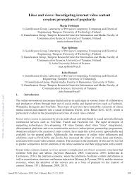 Whether you are a beginner video content creator or an experienced professional, you are sure to. Pdf Likes And Views Investigating Internet Video Content Creators Perceptions Of Popularity