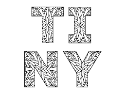 Design a colouring page on with the draw tool. Tiny Word Coloring Page Grafik Von Joan Schuman Creative Fabrica