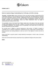 We are currently not load shedding due to high demand or urgent maintenance being performed at certain power stations. Sbngzc0tor96rm
