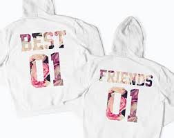 Beste Freunde Die Passende Hoodies Passende Paar Shirts Hoodies Friends Geschenk Bff Beste Best Friend Sweatshirts Bff Outfits Best Friend Matching Shirts