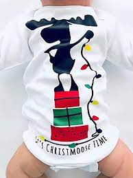 Bundle up with adorable baby christmas outfits from the children's place, you can start a new tradition. Amazon Com Newborn Christmas Moose Baby Outfit First Christmas Outfit Gender Neutral Holiday Baby Clothes Seasonal Babies Bodysuit Long Sleeve Up To 12 5 Lbs Handmade