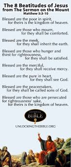 What Are The Beatitudes Of The Sermon On The Mount Beatitudes Sermon Bible