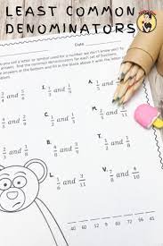 Least Common Denominator No Prep Worksheets Least Common Denominator Common Denominators Practices Worksheets