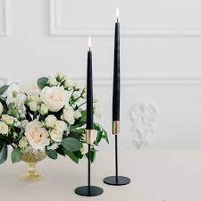 Free shipping on all orders over $35. Modern Tiered Taper Candle Holders Black Gold Set Of 2 The Knot Shop