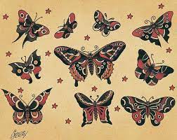 Sailor Jerry Butterflies Traditional Butterfly Tattoo Sailor Tattoos Sailor Jerry Tattoos