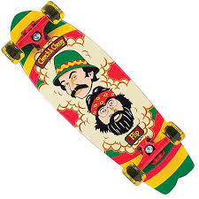 This complete skateboard comes with bullet trucks and soft 65mm flip wheels. Flip Cheech And Chong Rasta Cruiser Complete Skateboard In Stock At Spot Skate Shop