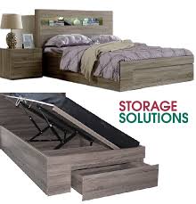 Also, determine your bed orientation: Brand New Ritz Queen Gas Lift Storage Bed Frame Mocha Oak Touch Light