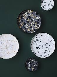 Erat Terrazzo Tray Pink 2 Sizes Terrazzo Terazzo Powder Coating Metal