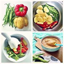 Green Beans Red Bell Pepper Potato Puree I D Serve This At 6m Yum Ingredients 1 2 Red Bell Pe Baby Food Recipes Healthy Baby Food Pureed Food Recipes