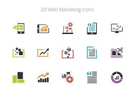 Web Marketing Icons Business Cards Creative Templates Marketing Icon Web Marketing