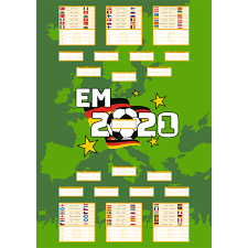 Das auftaktspiel der em 2021 bestreiten die türkei und italien. Spielplan Em 2020 2021 Als Poster Poster Kaufland De