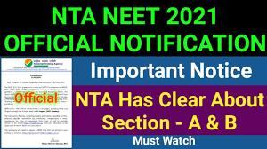 How can i attempt a test on nta abhyas paper pdf neet? Nta Neet Ug 2021 Official Notification Youtube