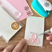 お花のパンチで可愛いカード作り カード作り ペーパークイリングのデザイン 可愛いカード